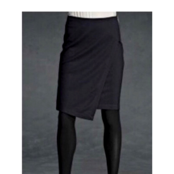 Cabi Charcoal Faux Wrap Skirt Style size 10 - Picture 1 of 4